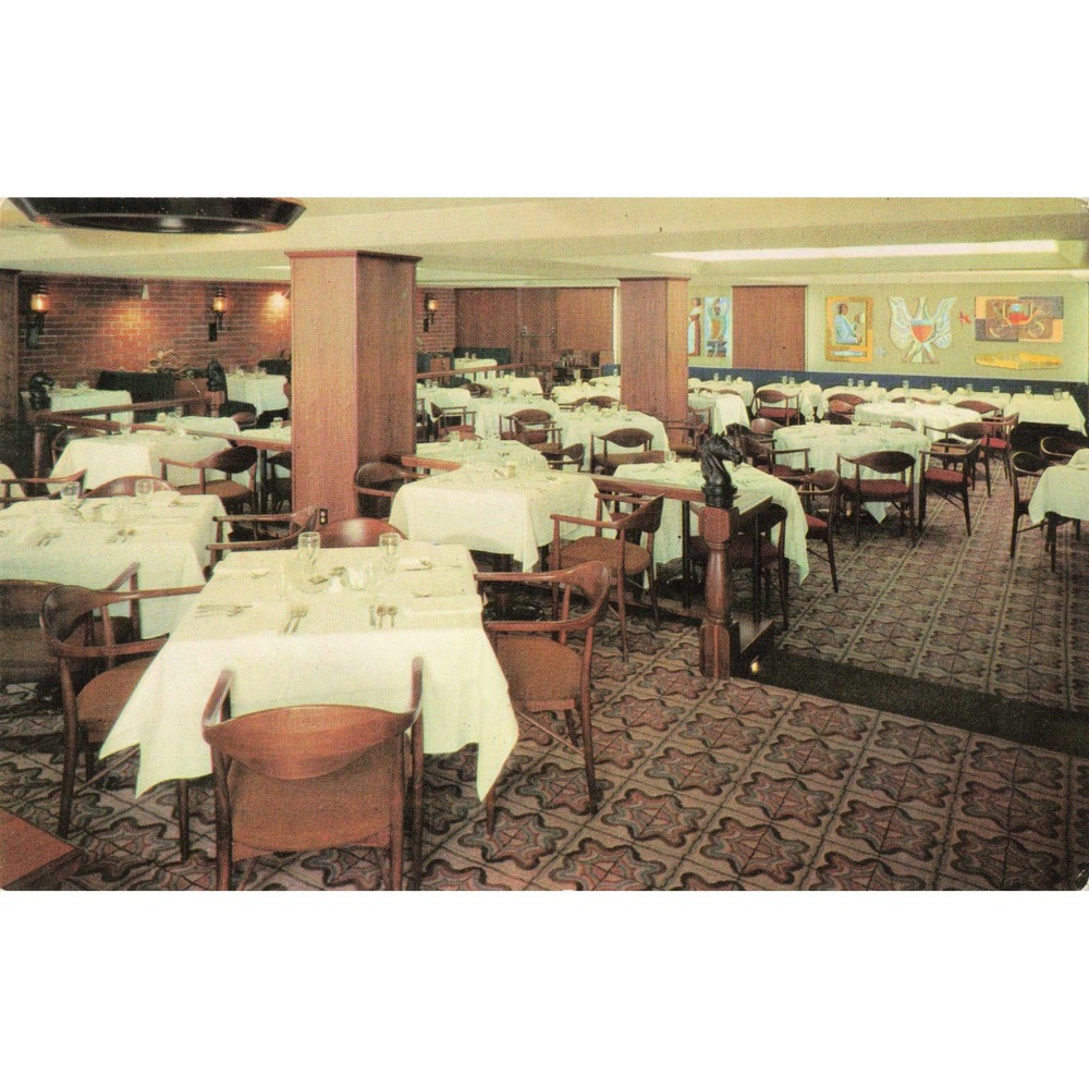 Vintage Postcard The Coach House San Juan Hotel Orlando Florida Interior VG